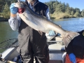 Eric Foley with Chinook on Nestucca River.