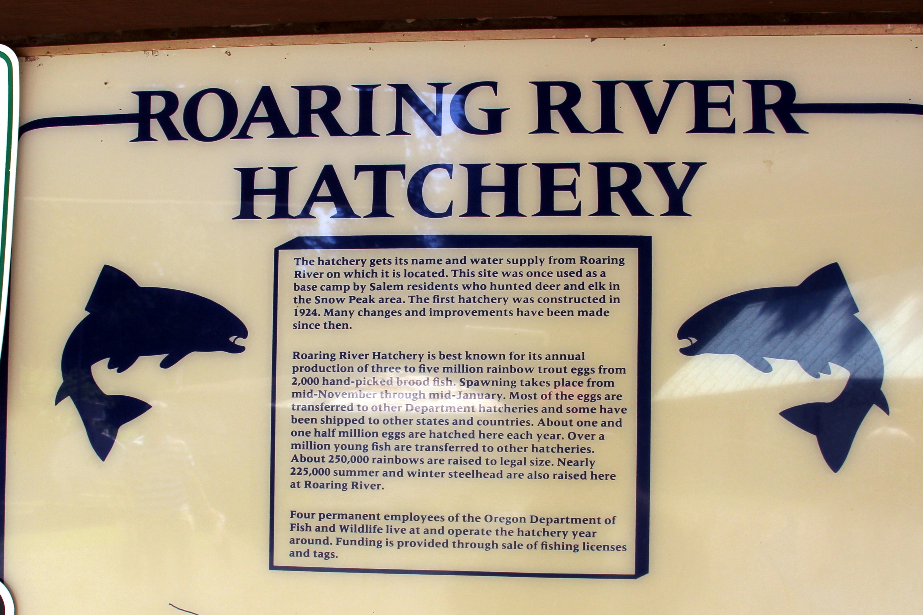 Roaring River Hatchery Sign